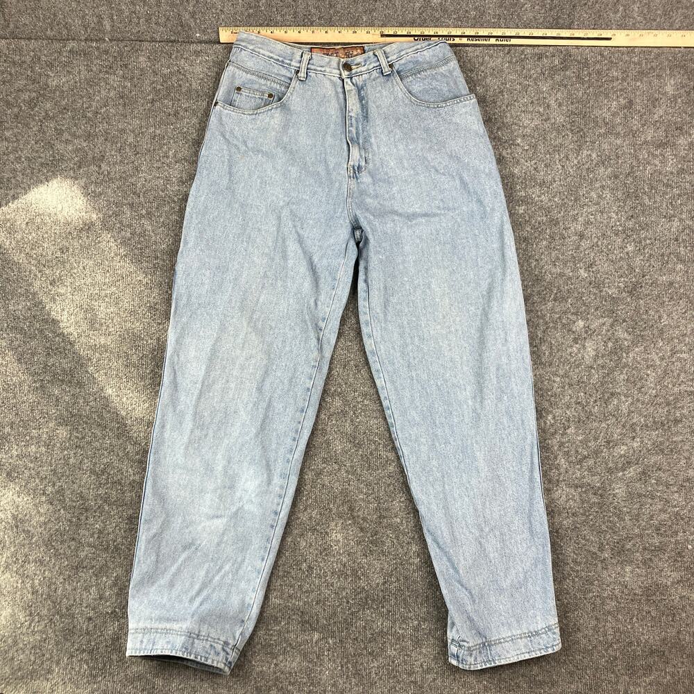 Factory Jeans Mens Size 34 Light Wash Tapered Leg High Rise Vintage Hong Kong‎
